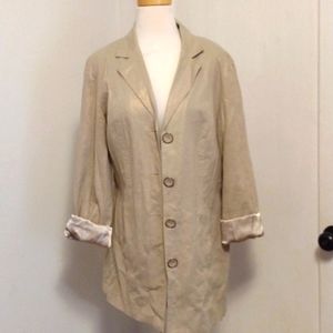 Susan Graver Metallic Linen Blend Jacket